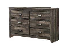Carter 6 Drawer Dresser in Brown Gray