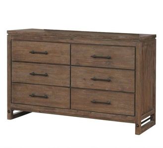 Post Oak Dresser In Brushed Medium Acacia - Local Furniture Outlet
